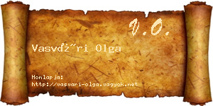 Vasvári Olga névjegykártya