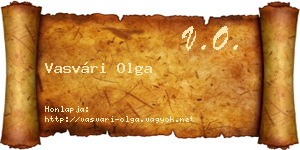 Vasvári Olga névjegykártya